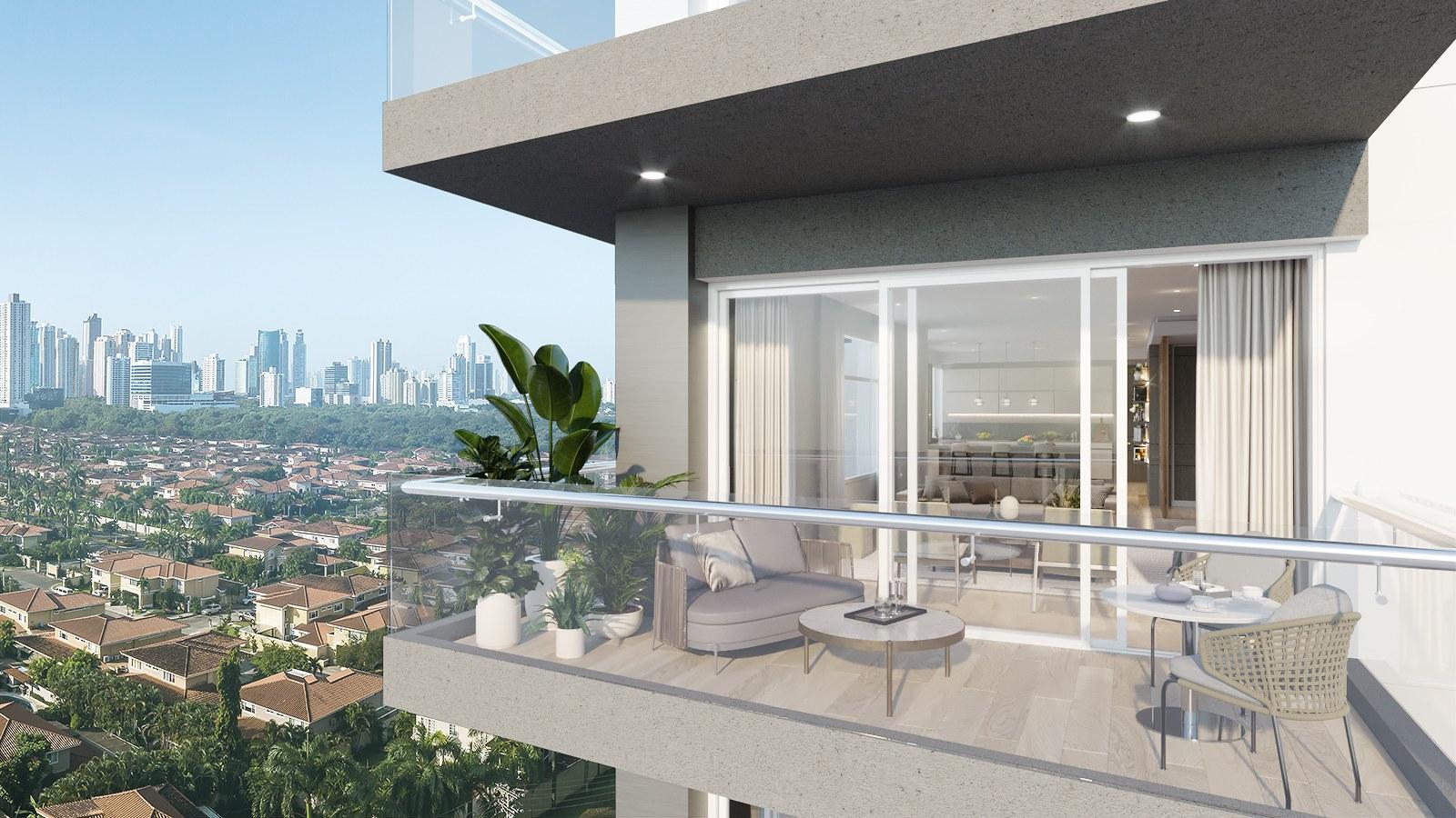 Santa María | 3-bedroom apartment with balcony and family room